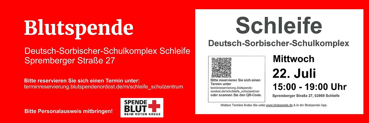 Blutspende Schleife 22.07.2026