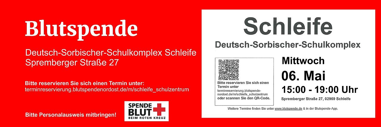 Blutspende 06.05.26 Schleife