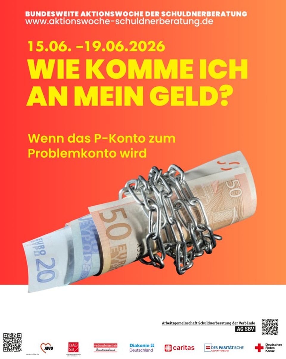 Wenn das P-Konto zum Problemkonto wird-Aktionswoche der Schuldnerberatungsstellen vom 15.06. bis 19.06.2026 Wenn das P-Konto zum Problemkonto wird