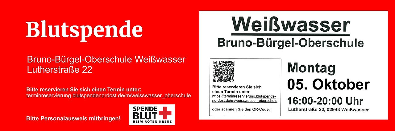 Blutspende Oberschule Weißwasser 05.10.26