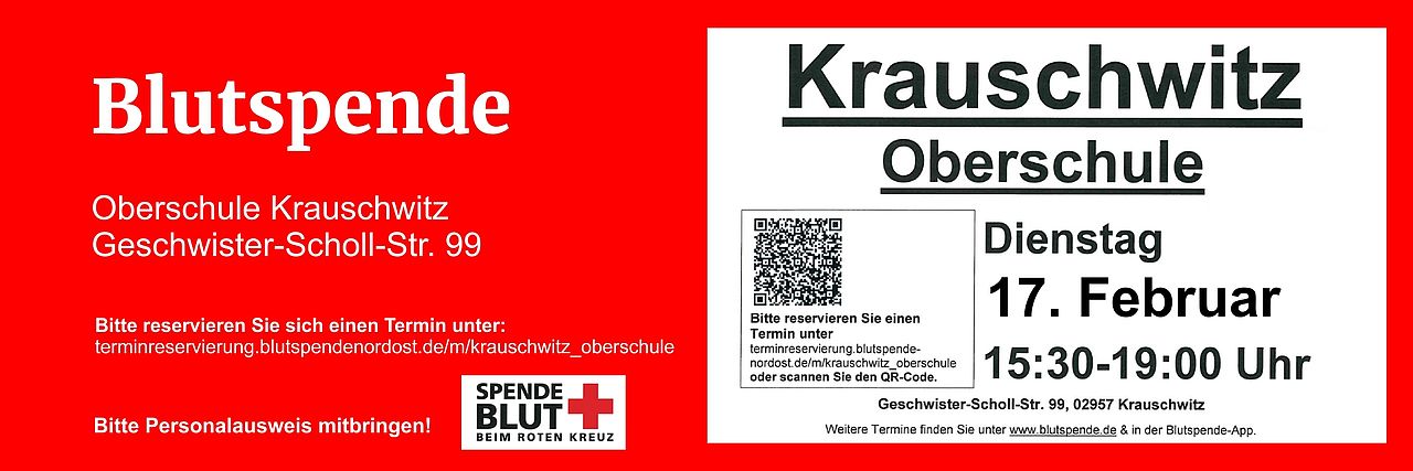 Blutspende Krauschwitz Oberschule 17.02.26