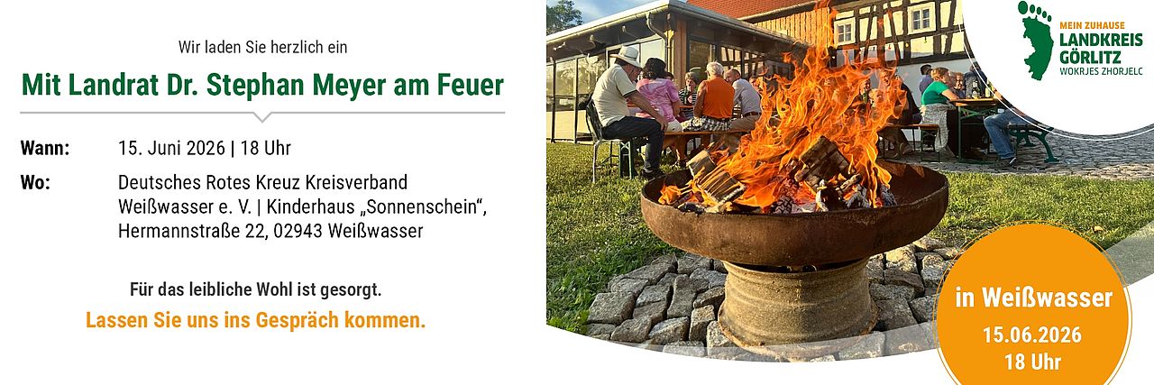 Am Lagerfeuer mit Landrat